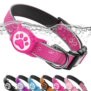 Reflective Dog Collar with Waterproof Air tagholder & Anti-Lost QR Code | Ultra-Durable | Soft Padded | Safety Locking Buckle | Fit Small Dogs (Rose Red XS(8"-12")) Reflective Dog Collar with Waterproof Air tagholder & Anti-Lost QR Code | Ultra-Durable | Soft Padded | Safety Locking Buckle | Fit Small Dogs (Rose Red XS(8"-12"))