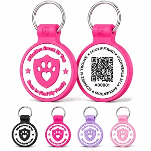 Silicone QR Code Dog Tag Personalized Pet ID Anti-Lost Rose Red-L | Silicone pet tag with quiet, durable design. Scan QR code for pet contacts and medical info, no app or subscription required Silicone QR Code Dog Tag Personalized Pet ID Anti-Lost Rose Red-L | Silicone pet tag with quiet, durable design. Scan QR code for pet contacts and medical info, no app or subscription required
