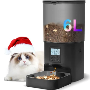 Automatic Cat Feeder, Timed CatDog Dry Food Dispenser | 6L,Easy to Setup&Clean,Sealed Ring,10s Voice Recorder,8 Meals daily,Precise Portion,Dual Power Supply,Stainless Steel Tray Automatic Cat Feeder, Timed CatDog Dry Food Dispenser | 6L,Easy to Setup&Clean,Sealed Ring,10s Voice Recorder,8 Meals daily,Precise Portion,Dual Power Supply,Stainless Steel Tray
