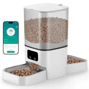 6L Automatic Cat Feeder for 2 Cats, APP Control, Precise Portion Control | Timed Dry Food Dispenser with 2 Stainless Steel Bowls, 2.4G WIFI Connection, Dual Power Supply, 10s Voice Recorder 6L Automatic Cat Feeder for 2 Cats, APP Control, Precise Portion Control | Timed Dry Food Dispenser with 2 Stainless Steel Bowls, 2.4G WIFI Connection, Dual Power Supply, 10s Voice Recorder