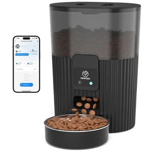 Automatic Cat Feeder with App, WiFi Auto Cat Feeder, 3L Slow-Feed Cat Food Dispenser for Dry Food, Dual Power Supply Timed Pet Feeder for Small Dog, 10 Meals/Day, 6 Portions/Meal, Black Automatic Cat Feeder with App, WiFi Auto Cat Feeder, 3L Slow-Feed Cat Food Dispenser for Dry Food, Dual Power Supply Timed Pet Feeder for Small Dog, 10 Meals/Day, 6 Portions/Meal, Black