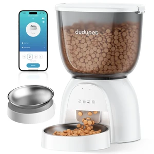 Automatic Cat Feeder with WiFi, Timed Cat Dry Food Dispenser for Cats Dog | 5G&2.4Ghz App Remote Control, 5L Capacity, Dual Power Supply, 10 Meals 1-15 Portion Programmable with Stainless Steel Bowl Automatic Cat Feeder with WiFi, Timed Cat Dry Food Dispenser for Cats Dog | 5G&2.4Ghz App Remote Control, 5L Capacity, Dual Power Supply, 10 Meals 1-15 Portion Programmable with Stainless Steel Bowl