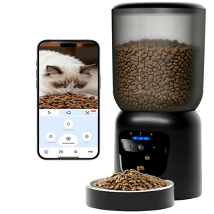 Automatic Cat Feeder with 2K Camera: Cat Food Dispenser with 6L Capacity, Container for Multiple Pet; Automatic Dog Feeder with Night Vision Support 5/2.4GHz & 2-Way Audio, Anti-Jam Design (Black) Automatic Cat Feeder with 2K Camera: Cat Food Dispenser with 6L Capacity, Container for Multiple Pet; Automatic Dog Feeder with Night Vision Support 5/2.4GHz & 2-Way Audio, Anti-Jam Design (Black)