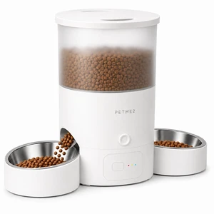 3L Dual Automatic Pet Feeder - Smart & Quiet Cat Automatic Feeders for 2 Cats with App Control, 2 Way Audio, Dual Power Options, Portion Control, Self-Feeding Cat Food Dispenser - White 3L Dual Automatic Pet Feeder - Smart & Quiet Cat Automatic Feeders for 2 Cats with App Control, 2 Way Audio, Dual Power Options, Portion Control, Self-Feeding Cat Food Dispenser - White