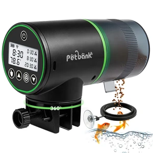 WiFi Automatic Fish Feeder for Aquarium with Temperature Monitoring | 6 Timers Rechargeable Auto Fish Food Dispenser for Flakes & Pellets, Vacation Feeding for Betta Koi Turtle, Moisture-Proof WiFi Automatic Fish Feeder for Aquarium with Temperature Monitoring | 6 Timers Rechargeable Auto Fish Food Dispenser for Flakes & Pellets, Vacation Feeding for Betta Koi Turtle, Moisture-Proof