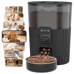 Automatic Cat Feeder with Camera, WiFi Auto Cat Feeder with App, 3L Slow-Feed Cat Food Dispenser for Dry Food, Dual Power Supply Timed Pet Feeder, 10 Meals/Day, 6 Portions/Meal Automatic Cat Feeder with Camera, WiFi Auto Cat Feeder with App, 3L Slow-Feed Cat Food Dispenser for Dry Food, Dual Power Supply Timed Pet Feeder, 10 Meals/Day, 6 Portions/Meal