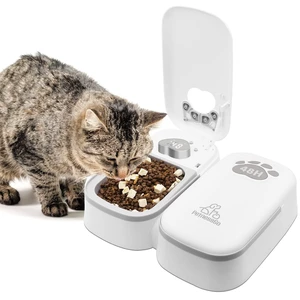 Automatic Wet Food Cat Feeder, 1-48 Hours Smart Timer Pet Feeder with LED Display for 2 Cats, Dry or Semi-Moist Pet Food Dispenser for Kitten and Puppy Automatic Wet Food Cat Feeder, 1-48 Hours Smart Timer Pet Feeder with LED Display for 2 Cats, Dry or Semi-Moist Pet Food Dispenser for Kitten and Puppy
