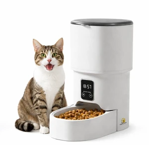 Automatic Pet Feeder for Cats & Dogs, 4L | Button Type Programmable, Timed Food Dispenser, Portion Control, Battery Backup, Secure Locking Lid Automatic Pet Feeder for Cats & Dogs, 4L | Button Type Programmable, Timed Food Dispenser, Portion Control, Battery Backup, Secure Locking Lid