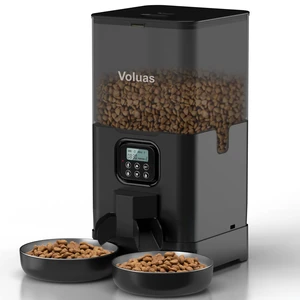 Automatic Cat Feeder for Two Cats with Dual Stainless Bowls, 6L | Programmable Portion Control, Timed Feeding, Memory Function, Dual Stainless Steel Bowls, 10-Second Voice Recorder Automatic Cat Feeder for Two Cats with Dual Stainless Bowls, 6L | Programmable Portion Control, Timed Feeding, Memory Function, Dual Stainless Steel Bowls, 10-Second Voice Recorder