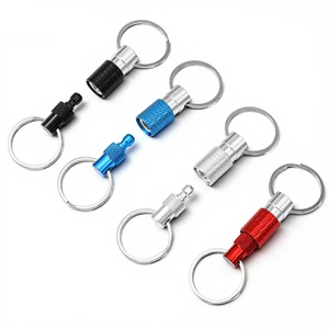 Quick Release Keychain for Men, Quick Release Keychain Link Multi Pack(Black Silver Red Dark Blue) Quick Release Keychain for Men, Quick Release Keychain Link Multi Pack(Black Silver Red Dark Blue)