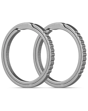 Titanium Keychain Rings,Carabiner Dog Tag Key Chain Rings Grey K22*2 | Split Side Pushing Key ring Heavy Duty Small Keyring Titanium Keychain Rings,Carabiner Dog Tag Key Chain Rings Grey K22*2 | Split Side Pushing Key ring Heavy Duty Small Keyring