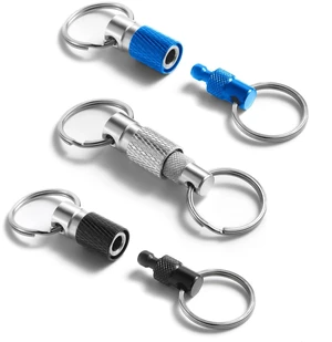 3 Pack Quick Release Keychain, Detachable Metal Key Ring with 2 Split Rings, Heavy Duty Pull-Apart Safety Key Holder for Car Keys Purse Bag Accessories - Black Blue Silver 3 Pack Quick Release Keychain, Detachable Metal Key Ring with 2 Split Rings, Heavy Duty Pull-Apart Safety Key Holder for Car Keys Purse Bag Accessories - Black Blue Silver