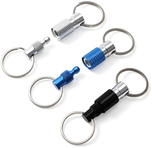 Quick Release Keychain, 3-Pack, Detachable, Split Rings | Minimalist Pull-Apart Key Ring for Car Keys, Purse & Bag (3 Colors) Quick Release Keychain, 3-Pack, Detachable, Split Rings | Minimalist Pull-Apart Key Ring for Car Keys, Purse & Bag (3 Colors)