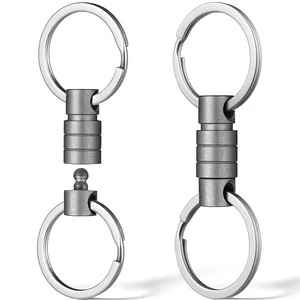 Titanium Quick Release Keychain, Pull Apart Detachable Key Chain | Rustproof, 20lbs Load, Anti-Drop Lock, 360° Swivel, for Valet Car Home Key Storage Titanium Quick Release Keychain, Pull Apart Detachable Key Chain | Rustproof, 20lbs Load, Anti-Drop Lock, 360° Swivel, for Valet Car Home Key Storage