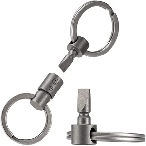 KA46 Titanium Quick Release Keychain with Built-In Flathead Screwdriver - Lightweight EDC Keychain for Everyday Carry KA46 Titanium Quick Release Keychain with Built-In Flathead Screwdriver - Lightweight EDC Keychain for Everyday Carry