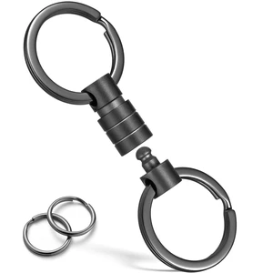 Titanium Quick Release Keychain, Pull Apart Detachable Key Chain | Rustproof, 20lbs Load, Anti-Drop Lock, 360° Swivel, for Valet Car Home Key Storage Titanium Quick Release Keychain, Pull Apart Detachable Key Chain | Rustproof, 20lbs Load, Anti-Drop Lock, 360° Swivel, for Valet Car Home Key Storage