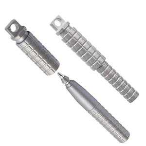 ATP29 Compact TC4 Titanium Tactical Pen with Grenade Grip Construction for Keychain EDC, Universal Detachable Quick Release, 2.9 inches ATP29 Compact TC4 Titanium Tactical Pen with Grenade Grip Construction for Keychain EDC, Universal Detachable Quick Release, 2.9 inches