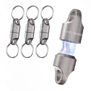 MagConnect Magnetic Key Holder for Purse and Car - Detachable Key Ring Quick Release Keychain for Men - Heavy Duty Titanium EDC (3-Pack) MagConnect Magnetic Key Holder for Purse and Car - Detachable Key Ring Quick Release Keychain for Men - Heavy Duty Titanium EDC (3-Pack)