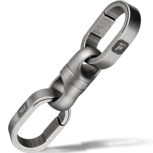 Titanium Swivel Key Ring Connector, Mini Carabiner Keychain | 360° Rotatable Anti-Tangle Design, Ultra Lightweight High Load Bearing, for Keys Zipper Bag Pendant Jewelry Daily Carry Titanium Swivel Key Ring Connector, Mini Carabiner Keychain | 360° Rotatable Anti-Tangle Design, Ultra Lightweight High Load Bearing, for Keys Zipper Bag Pendant Jewelry Daily Carry