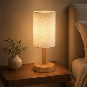 Small Rechargeable Cordless Table Lamp, Nightstand to Desk, Warm Oak | 2000mAh Battery Operated Lamp, Soft Linen Glow for Bedside, Bedroom, Side Tables and Home Decor, 3 Color Modes, Touch Dimming Small Rechargeable Cordless Table Lamp, Nightstand to Desk, Warm Oak | 2000mAh Battery Operated Lamp, Soft Linen Glow for Bedside, Bedroom, Side Tables and Home Decor, 3 Color Modes, Touch Dimming