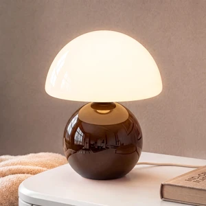 Mushroom Lamp Table Lamp for Bedroom-Small Desk Table Lamps,Coffee | 8.7" Mid Century Modern Table Lamps for Living Room Bedroom Decor,Cute Ceramic Lamps for Mushroom Home Room Decor,Glass Shade Mushroom Lamp Table Lamp for Bedroom-Small Desk Table Lamps,Coffee | 8.7" Mid Century Modern Table Lamps for Living Room Bedroom Decor,Cute Ceramic Lamps for Mushroom Home Room Decor,Glass Shade