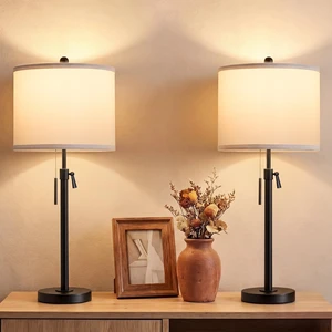 Table Lamps Set of 2, 22" to 30" Adjustable Nightstand Lamps for Bedroom, Dimmable End Table Lamps for Living Room Console Entry Farmhouse Home Decor, New House Warming Gifts Table Lamps Set of 2, 22" to 30" Adjustable Nightstand Lamps for Bedroom, Dimmable End Table Lamps for Living Room Console Entry Farmhouse Home Decor, New House Warming Gifts