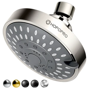High Pressure Shower Head, 5-Mode Fixed Showerhead, NBC Recommended | The Washington Post, NBC News, Today Recommended, Consumer Reports Tested High Flow Fixed Shower Head (4 Inch Brushed Nickel) High Pressure Shower Head, 5-Mode Fixed Showerhead, NBC Recommended | The Washington Post, NBC News, Today Recommended, Consumer Reports Tested High Flow Fixed Shower Head (4 Inch Brushed Nickel)
