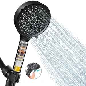 Filtered Shower Head with Handheld, Water Softener for Hard Water | High Pressure 6 Spray Mode Showerhead with Filters - Remove Chlorine&Harmful Substances - Reduces Dry Itchy Skin, Matte Black Filtered Shower Head with Handheld, Water Softener for Hard Water | High Pressure 6 Spray Mode Showerhead with Filters - Remove Chlorine&Harmful Substances - Reduces Dry Itchy Skin, Matte Black