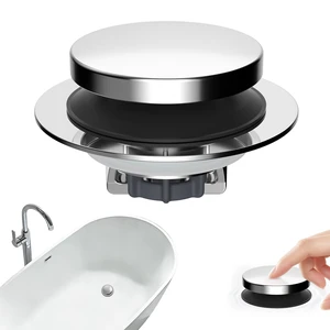 3 in 1 Metal Bathtub Drain Stopper, Universal Pop Up Tub Stopper | Bathtub Drain Hair Catcher, Removable & Anti-Clogging Filter Basket, Fit 1.5''-2.4'' Drain, Brass Bullet Core, Chrome 3 in 1 Metal Bathtub Drain Stopper, Universal Pop Up Tub Stopper | Bathtub Drain Hair Catcher, Removable & Anti-Clogging Filter Basket, Fit 1.5''-2.4'' Drain, Brass Bullet Core, Chrome