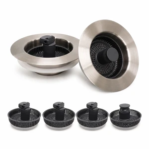 2 Pack, 3 in 1 Kitchen Sink Drain Strainer Stainless Steel Pop Up Sink Stopper, Plastic Anti-Clogging Basket Strainer with Handle for Standard 3-1/2" Drain 2 Pack, 3 in 1 Kitchen Sink Drain Strainer Stainless Steel Pop Up Sink Stopper, Plastic Anti-Clogging Basket Strainer with Handle for Standard 3-1/2" Drain