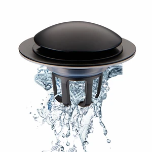 Matte Black Pop Up Sink Stoppers for Bathroom Sink 1 1/8"-1 1/2" | Bathroom Sink Stopper Replacement, Universal Pop-Up Drain Stopper Plug Strainer with Hair Catcher, Anti-Clogging Design Matte Black Pop Up Sink Stoppers for Bathroom Sink 1 1/8"-1 1/2" | Bathroom Sink Stopper Replacement, Universal Pop-Up Drain Stopper Plug Strainer with Hair Catcher, Anti-Clogging Design