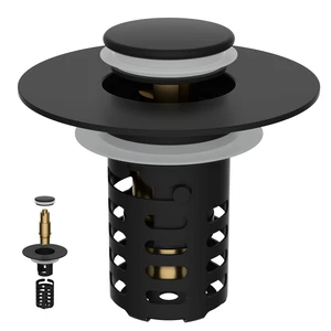 Universal Bathroom Sink Drain Strainer Metal Hair Catcher, Matte Black | Upgraded 3 in 1 Pop-up Sink Stopper, Fit for 1.1''~2.36'' Basin Hole, with Detachable Stainless Steel Filter Basket Universal Bathroom Sink Drain Strainer Metal Hair Catcher, Matte Black | Upgraded 3 in 1 Pop-up Sink Stopper, Fit for 1.1''~2.36'' Basin Hole, with Detachable Stainless Steel Filter Basket
