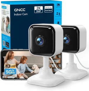 2K Indoor Camera for Home Security with Phone App 5G/2.4G WiFi Pet Cam | Mini Pet Cam w/Human/Motion/Sound Detection, Compatible with Alexa, Cloud Storage Optional, Fixed View, Plug-in, 2 Pack 2K Indoor Camera for Home Security with Phone App 5G/2.4G WiFi Pet Cam | Mini Pet Cam w/Human/Motion/Sound Detection, Compatible with Alexa, Cloud Storage Optional, Fixed View, Plug-in, 2 Pack