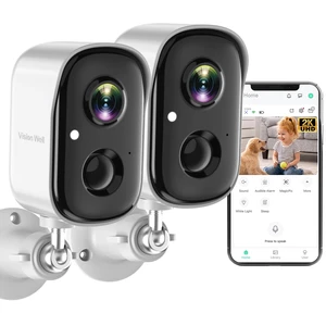 Security Cameras Wireless Outdoor, 2K Indoor Cameras for Home Security Battery Powered, AI Motion Detection, Color Night Vision, 2-Way Talk, Spotlight Siren Alarm, Cloud & SD Storage-Snow White 2 Pack Security Cameras Wireless Outdoor, 2K Indoor Cameras for Home Security Battery Powered, AI Motion Detection, Color Night Vision, 2-Way Talk, Spotlight Siren Alarm, Cloud & SD Storage-Snow White 2 Pack