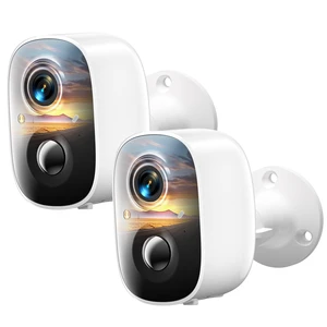 2K Security Cameras Wireless Outdoor,WiFi Cameras for Home Security | Color Night vision,Motion detection,Two-way talk,SD/Cloud Storage,Battery Powered, IP65 Weatherproof, 2.4G WiFi, 2pack 2K Security Cameras Wireless Outdoor,WiFi Cameras for Home Security | Color Night vision,Motion detection,Two-way talk,SD/Cloud Storage,Battery Powered, IP65 Weatherproof, 2.4G WiFi, 2pack