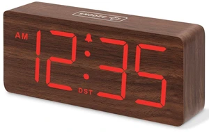Wooden Digital Alarm Clock for Bedroom with Large Numbers | Desk Clocks for Living Room, Office, Dimmer, Loud Alarm for Heavy Sleepers with Volume Control, DST, Wood Decor (Plug-in) Wooden Digital Alarm Clock for Bedroom with Large Numbers | Desk Clocks for Living Room, Office, Dimmer, Loud Alarm for Heavy Sleepers with Volume Control, DST, Wood Decor (Plug-in)