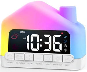 Alarm Clock for Kids with White Noise Sleep Aid, OK to Wake, Snooze | LED Colorful Night Light Alarm Clock, Children's Sleep Trainer Bedroom,13 Ringtones, Dual Alarms, Digital Clock for Boy Girl Alarm Clock for Kids with White Noise Sleep Aid, OK to Wake, Snooze | LED Colorful Night Light Alarm Clock, Children's Sleep Trainer Bedroom,13 Ringtones, Dual Alarms, Digital Clock for Boy Girl