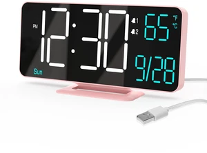 Clock for Bedroom, 6.7in Digital Alarm Clock, Auto Dimming, Room Temperature, Day of The Week, Seconds, Date, Alarm Clocks for Bedrooms, Digital Clocks for Living Room Clock for Bedroom, 6.7in Digital Alarm Clock, Auto Dimming, Room Temperature, Day of The Week, Seconds, Date, Alarm Clocks for Bedrooms, Digital Clocks for Living Room
