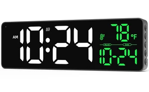 13 Large Digital Wall Clock with Auto-Brightness, Date, Temperature, DST | Plug-in Powered, Easy-to-Read & Set, Big Digital Clock for Bedroom, Living Room, Classroom, Kitchen, Office, Gym, Farmhouse 13 Large Digital Wall Clock with Auto-Brightness, Date, Temperature, DST | Plug-in Powered, Easy-to-Read & Set, Big Digital Clock for Bedroom, Living Room, Classroom, Kitchen, Office, Gym, Farmhouse