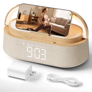 Alarm Clock Bedroom with Wireless Charger Bluetooth Speaker FM Radio Light | 6 in 1 Digital Alarm Clocks with Dimmable Night Light, Snooze, Dimmer 12 24H, 2500mAh battery for Home Office, Ideal Gift Alarm Clock Bedroom with Wireless Charger Bluetooth Speaker FM Radio Light | 6 in 1 Digital Alarm Clocks with Dimmable Night Light, Snooze, Dimmer 12 24H, 2500mAh battery for Home Office, Ideal Gift