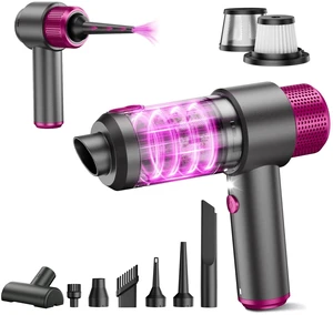 Handheld Car Vacuum Cordless Rechargeable, 15000PA Mini Vacuum Cleaner | 4-in-1 Air Duster & Blower, Portable Hand Held Vacuum Cordless Rechargeable with LED Light & Multi Nozzles for Car, Home Handheld Car Vacuum Cordless Rechargeable, 15000PA Mini Vacuum Cleaner | 4-in-1 Air Duster & Blower, Portable Hand Held Vacuum Cordless Rechargeable with LED Light & Multi Nozzles for Car, Home