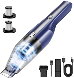 Handheld Vacuum Cordless - Car Vacuum Cleaner with 11000Pa Powerful Suction,1.2lbs Lightweight, Type-C Charge, Multiple Accessories, Portable Hand Vacuum for Home, Pet and Car (Blue) Handheld Vacuum Cordless - Car Vacuum Cleaner with 11000Pa Powerful Suction,1.2lbs Lightweight, Type-C Charge, Multiple Accessories, Portable Hand Vacuum for Home, Pet and Car (Blue)