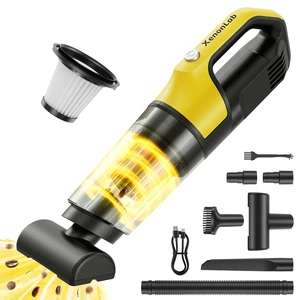 Handheld Vacuum Cordless 1.1 Pounds Car Vac 10000PA Hand Held Vacuums 4-in-1 Hand Vac Cordless Rechargeable HEPA Filter Large Capacity Dust Cup for Car Office Home Pets Hair (Yellow) Handheld Vacuum Cordless 1.1 Pounds Car Vac 10000PA Hand Held Vacuums 4-in-1 Hand Vac Cordless Rechargeable HEPA Filter Large Capacity Dust Cup for Car Office Home Pets Hair (Yellow)