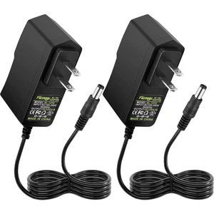 2 Pack 12V 1A Power Supply, AC Adapter 100~240V 50-60hz to 12 Volt | Transformer Converter DC 12V 1000mA Power Cord | 5.5 x 2.5mm 2.1mm Plug | For LED Strip Light Security Camera and More 2 Pack 12V 1A Power Supply, AC Adapter 100~240V 50-60hz to 12 Volt | Transformer Converter DC 12V 1000mA Power Cord | 5.5 x 2.5mm 2.1mm Plug | For LED Strip Light Security Camera and More