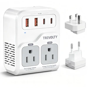 2000w Voltage Converter US to Europe for Hair Dryer, 220V to 110V Converter for European Travel with 3AC/2USB-A/2USB-C(PD20W), International Power Adapter with TypeC/G (Grey) 2000w Voltage Converter US to Europe for Hair Dryer, 220V to 110V Converter for European Travel with 3AC/2USB-A/2USB-C(PD20W), International Power Adapter with TypeC/G (Grey)
