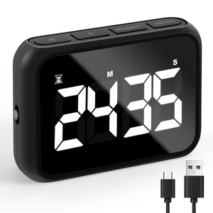 USB Rechargeable Loud Digital Kitchen Timer with Large LCD Display & Adjustable Loud Alarm - Digital & Egg Timer, Kitchen Timers for Cooking, Timer for Kids- Ideal Magnetic - Desk Timer USB Rechargeable Loud Digital Kitchen Timer with Large LCD Display & Adjustable Loud Alarm - Digital & Egg Timer, Kitchen Timers for Cooking, Timer for Kids- Ideal Magnetic - Desk Timer