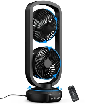 Dual Oscillating Tower Fan with 270° Tilt, 105° Oscillating, 3 Speeds and 3 Auto-Off Timer, Portable USB Powered Desk Fan for Bedroom Office Home Desk, Powerful Airflow 15 Inch Dual Oscillating Tower Fan with 270° Tilt, 105° Oscillating, 3 Speeds and 3 Auto-Off Timer, Portable USB Powered Desk Fan for Bedroom Office Home Desk, Powerful Airflow 15 Inch