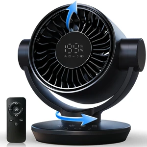 Fan for Bedroom, Table Air Circulator Fan 9 Inch Remote, 90°+120° Auto Oscillation Desk Fan, 10dB Quiet, 6-Speed, Powerful Mode Cordless, Max 12H Timer 8000mAh Battery 40ft Airflow, LED Display Fan for Bedroom, Table Air Circulator Fan 9 Inch Remote, 90°+120° Auto Oscillation Desk Fan, 10dB Quiet, 6-Speed, Powerful Mode Cordless, Max 12H Timer 8000mAh Battery 40ft Airflow, LED Display