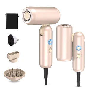 Mythsight High-Speed Dual Voltage Foldable Travel Hair Dryer | Lightweight, 500 Million Negative Ions, 100-240V Blow Dryer with Diffuser and Concentrator for Fast Drying and Frizz Control Mythsight High-Speed Dual Voltage Foldable Travel Hair Dryer | Lightweight, 500 Million Negative Ions, 100-240V Blow Dryer with Diffuser and Concentrator for Fast Drying and Frizz Control