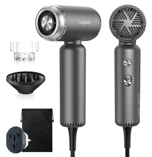 Dual Voltage Hair Dryer, High-Speed Ionic Blow Dryer for Fast Drying, Travel Compact Hair Blow Dryer with Magnetic Curly Diffuser for Home, Portable Hairdryer International 100-240V Dual Voltage Hair Dryer, High-Speed Ionic Blow Dryer for Fast Drying, Travel Compact Hair Blow Dryer with Magnetic Curly Diffuser for Home, Portable Hairdryer International 100-240V